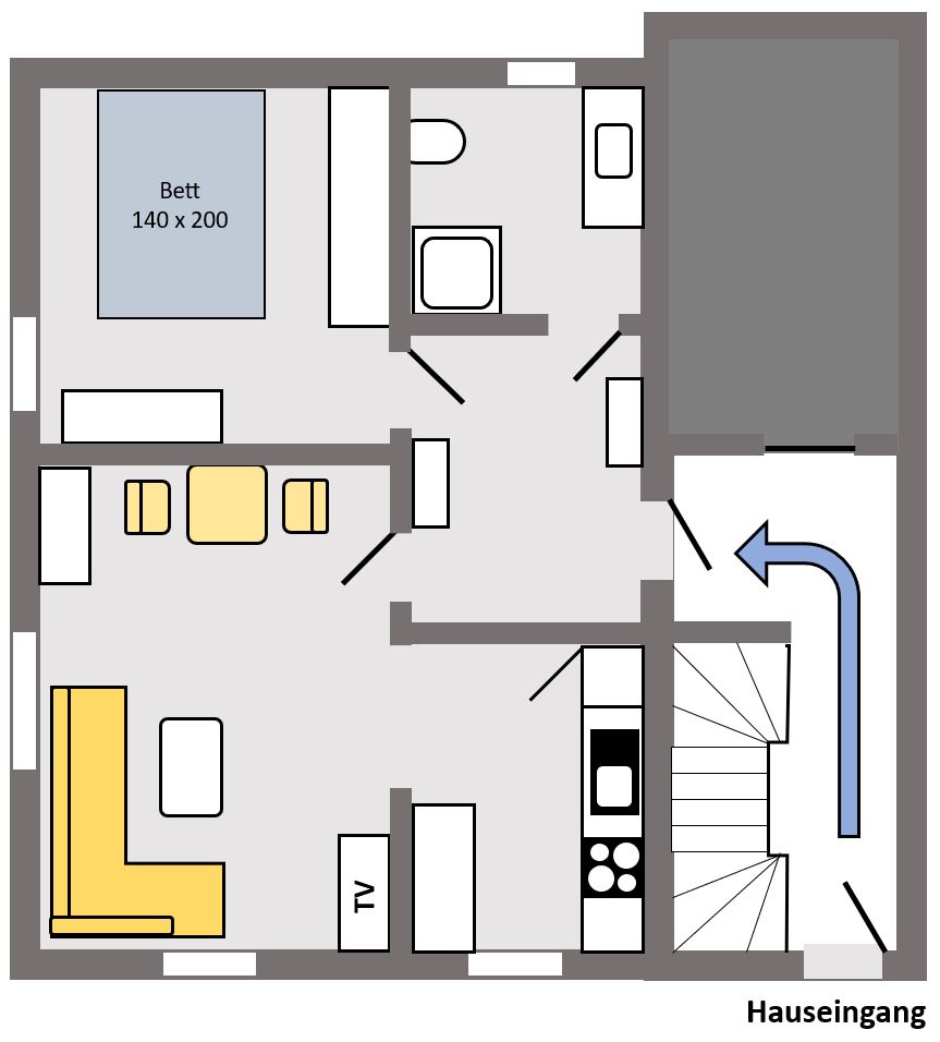 Grundriss der Wohnung